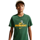 Nike 2026 Springboks Kids' Green and Gold T-Shirt