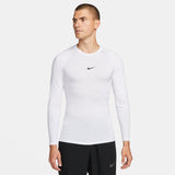 Nike Pro Men's Tight Long-Sleeve Top White