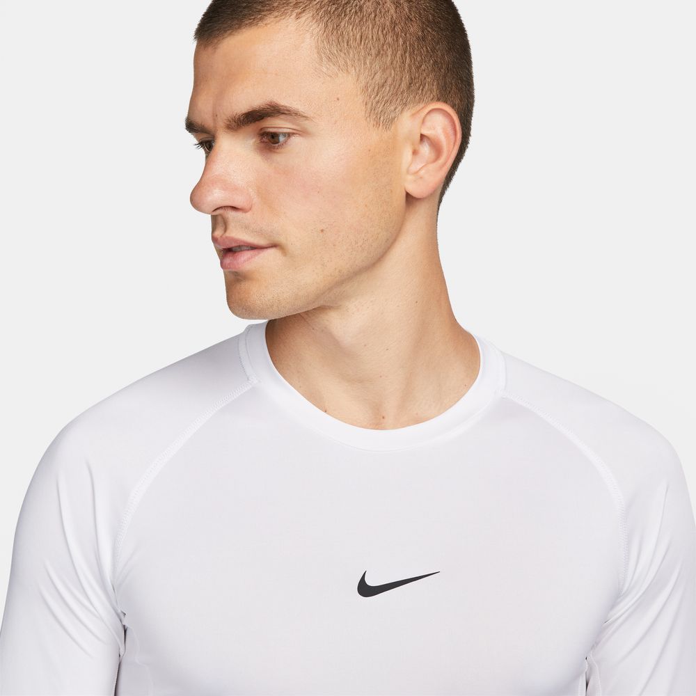 Nike Pro Men's Tight Long-Sleeve Top White