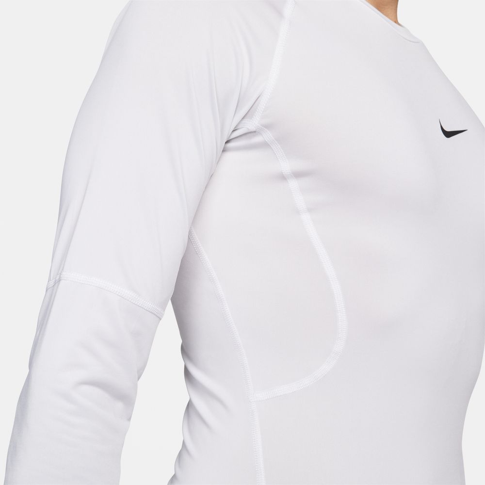 Nike Pro Men's Tight Long-Sleeve Top White