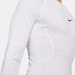 Nike Pro Men's Tight Long-Sleeve Top White