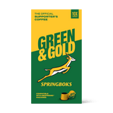 Terbodore Springboks Green and Gold Coffee Capsules 10 Pack