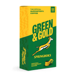 Terbodore Springboks Green and Gold Coffee Capsules 10 Pack