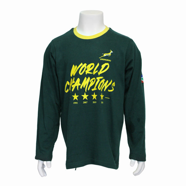 Springboks Kids' World Champions Long-Sleeve T-Shirt Green