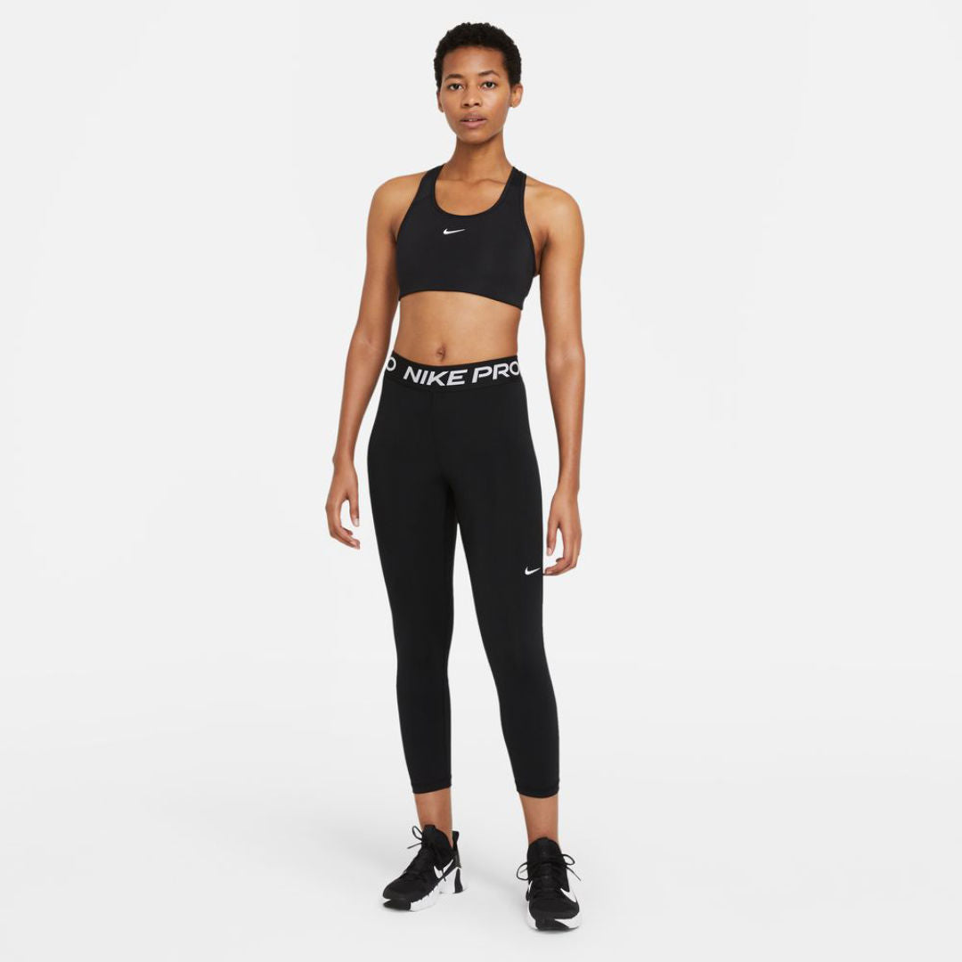 Nike Pro Women's Mid-Rise Crop Mesh Leggings Black