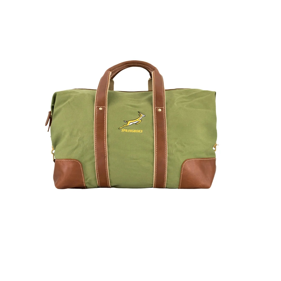 Springbok Cotton Canvas and Leather Travel Bag
