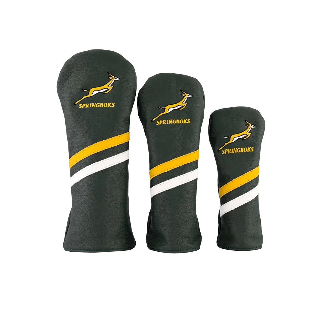 Springboks Green & Gold Striped Golf Headcover