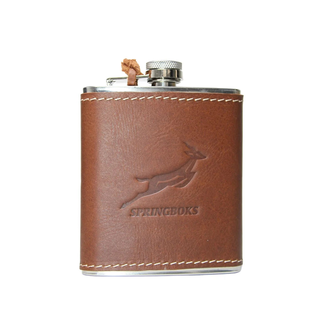 Springbok Leather Hip Flask