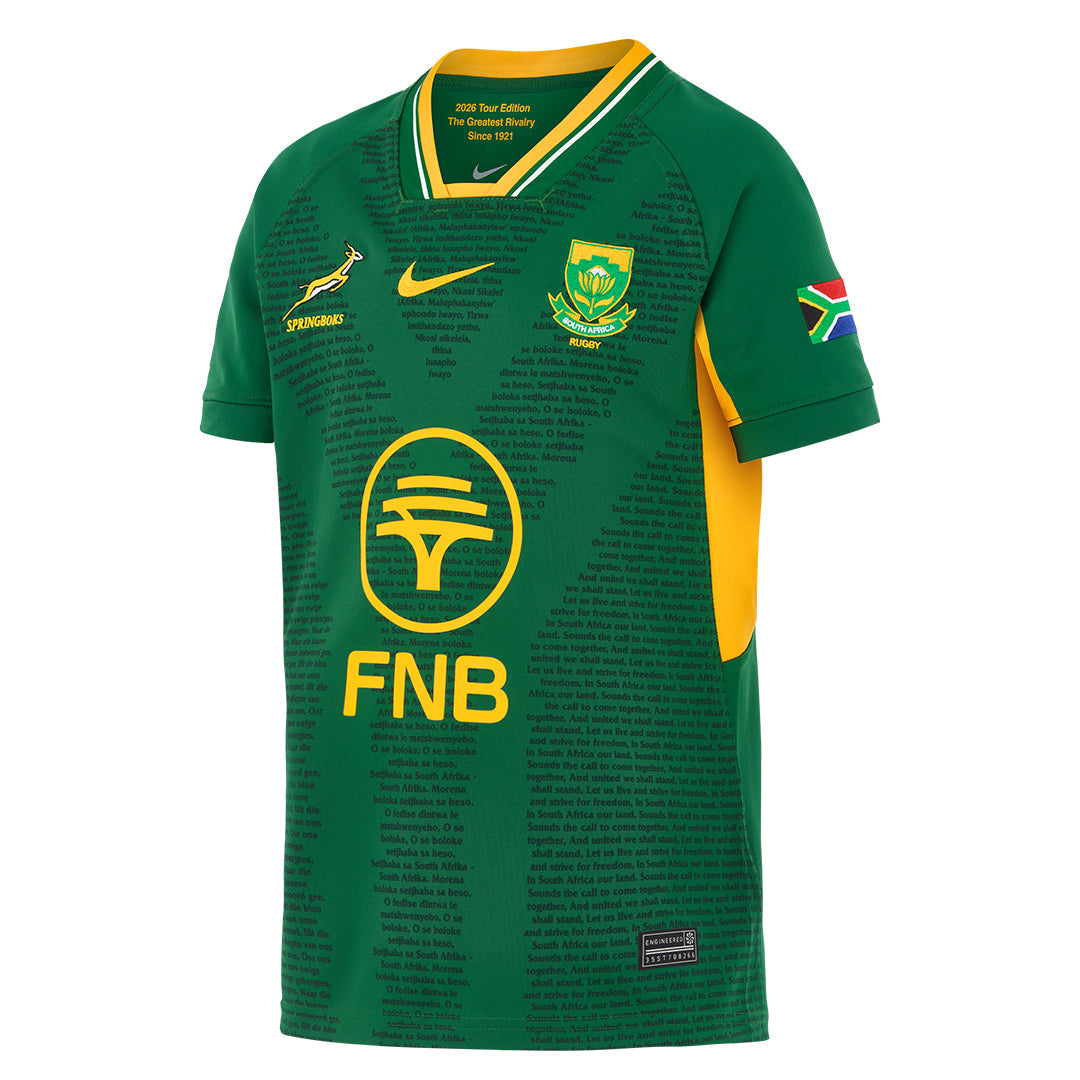 Nike 2026 Springboks Kids' Rugby's Greatest Rivalry Stadium Jersey