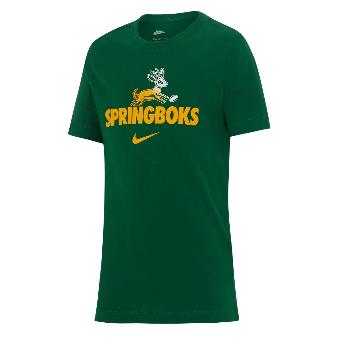 Nike 2026 Springboks Kids' Green and Gold T-Shirt
