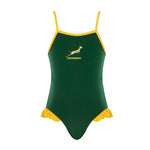 Granadilla Springboks Kids' Green One Piece Swimsuit