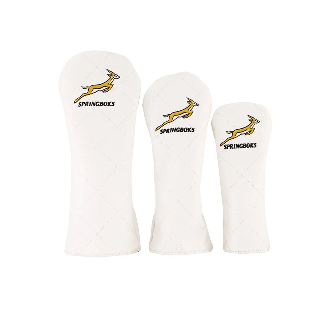 Springboks Quilted Leather Golf Headcover White