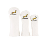 Springboks Quilted Leather Golf Headcover White
